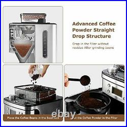 10 Cup Programmable Coffee Maker e With Burr Conical Grinder, Grind & Brew Coffe