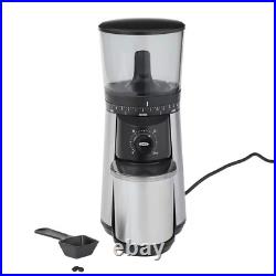 16 Oz. Stainless Steel Conical Coffee Grinder with Adjustable Settings