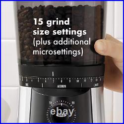 16 Oz. Stainless Steel Conical Coffee Grinder with Adjustable Settings