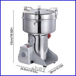 2000g Commercial Spice Grinder Electric Grain Mill Grinder High Speed