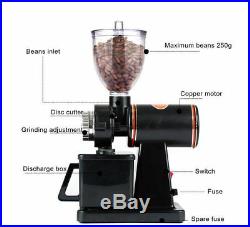 220V 120g/min Commercial Home Electric Burr Coffee Bean Grinder Milling Grinding