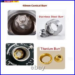 40MM Titanium Burr Electric Coffee Grinder with Aluminum Alloy Fuselage