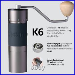 Adjustable Kingrinder Manual Portable Coffee Grinder 48mm Titanium Plating Burr