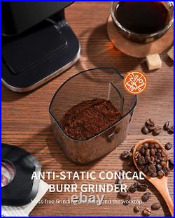 Anti-Static Conical Burr Coffee Grinder Electric for Espresso with Precision Ele