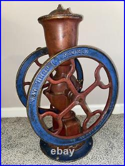 Antique Chas Parker No. 15 Cast Iron Coffee Grinder Mill Rare Model