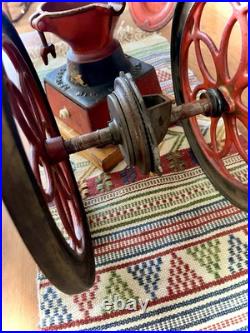 Antique ENTERPRISE MFG CO of Philadelphia Cast Iron, Double Wheel COFFEE GRINDER