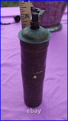 Antique Ottoman Turkish Copper Hand Crank Coffee Tea Spice Mill Grinder Chopper
