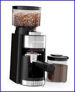 Aromaster Burr Coffee Grinder, Coffee Bean Grinder with 25 Grind Setting, Black