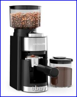 Aromaster Burr Coffee Grinder, Coffee Bean Grinder with 25 Grind Setting, Black