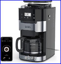Atomi Smart Coffee Maker with Burr Grinder Wifi, Voice-Activated, 8 Grind Sett