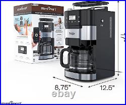 Atomi Smart Coffee Maker with Burr Grinder Wifi, Voice-Activated, 8 Grind Sett