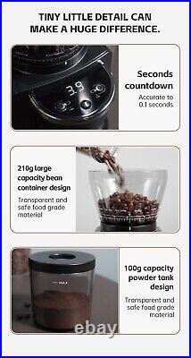Automatic Burr Mill Electric Coffee Grinder with 34 Gears for Espresso American