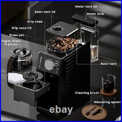 Automatic Grind and Brew Coffee Maker with Built-in Burr Coffee Grinder