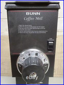 BUNN 22102.0000 Bulk Coffee Grinder, 2 Lbs, Black NON WORKING FOR REPAIR
