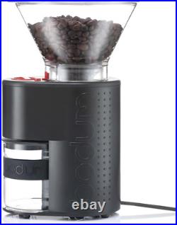 Bistro Electric Conical Burr Coffee Grinder, Preset Timer, 12 Grind Settings, Bl