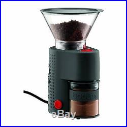 Bodum Bistro Burr Grinder Electronic Coffee Continuously Adjustable Grind Black
