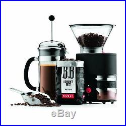 Bodum Bistro Burr Grinder Electronic Coffee Continuously Adjustable Grind Black