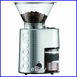 Bodum Bistro Electric Burr Coffee Grinder In Silver 10903-70UK-1