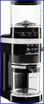 Brand New KitchenAid KCG8433OB Burr Coffee Grinder, 10 oz, Onyx Black Brand New KitchenAid KCG8433OB Burr Coffee Grinder, 10 oz, Onyx Black