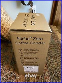 Brand new unopened white niche zero coffee grinder US version
