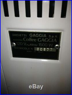 Brevetti GAGGIA Coffee White Espresso Machine with MDF Burr Grinder & Platform