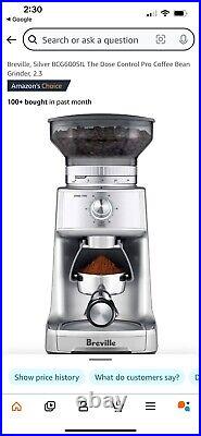 Breville BCG600 SILUSC The Dose Control Pro Coffee Grinder