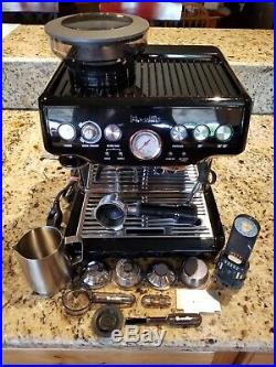 Breville Barista Express Espresso Machine BES870XL Black Sesame with accessories