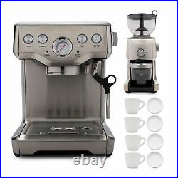 Breville The Infuser Espresso Machine with Conical Burr Coffee Grinder Bundle