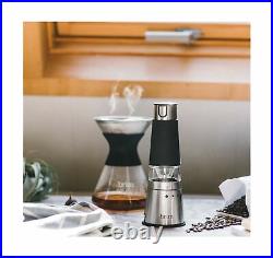Brim Electric Handheld Burr Coffee Grinder, Simple One-Touch Operation, 9 Pre