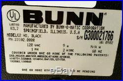 Bunn G2 HD Black Bulk Commercial 2 lb Coffee Grinder 22102.0000 READY TO USE