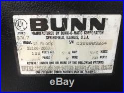 Bunn G3 Black 3 LB Bulk Coffee Bean Grinder #9027 Burr Adjustable Commercial NSF