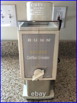 Bunn White Coffee Grinder Model BCG Vintage 22 Cup Tested Working Light Wear