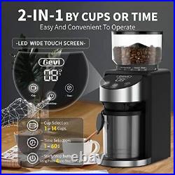 Burr Coffee Grinder, Adjustable Burr Mill with 35 Precise Grind, 120V/200W, Black