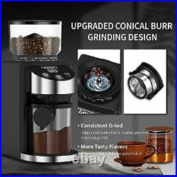 Burr Coffee Grinder, Adjustable Burr Mill with 35 Precise Grind Black