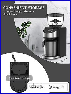 Burr Coffee Grinder, Adjustable Burr Mill with 35 Precise Grind Settings, Electr