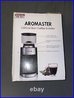 Burr Coffee Grinder, Coffee Bean Grinder with 25 Grind Setting, 2-12 Cups Tim