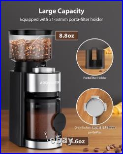 Burr Coffee Grinder Coffee Bean Grinder with 25 Grind Setting 2-12 Cups Timer Burr Coffee Grinder Coffee Bean Grinder with 25 Grind Setting 2-12 Cups Timer