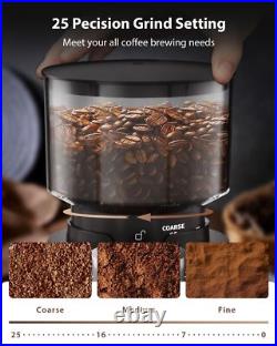 Burr Coffee Grinder Coffee Bean Grinder with 25 Grind Setting 2-12 Cups Timer Burr Coffee Grinder Coffee Bean Grinder with 25 Grind Setting 2-12 Cups Timer