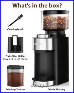 Burr Coffee Grinder Coffee Bean Grinder with 25 Grind Setting 2-12 Cups Timer Burr Coffee Grinder Coffee Bean Grinder with 25 Grind Setting 2-12 Cups Timer
