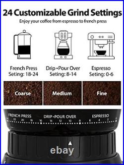 Burr Coffee Grinder, Coffee Grinder Electric, Stainless Steel Coffee Bean Gri