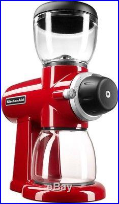 Burr Coffee Grinder Stainless Steel 15 Grind Settings Empire Red Dishwasher Safe