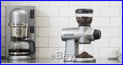 Burr Coffee Grinder Stainless Steel 15 Settings Contour Silver Dishwasher Safe