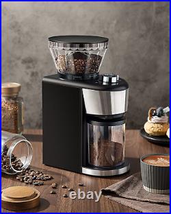 Burr Coffee Grinder, Stainless Steel Coffee Grinder Electric with 35 Grind Setti