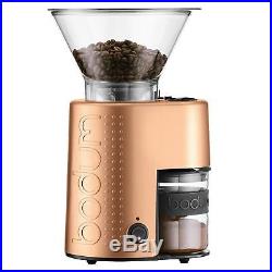 Burr Grinder, Electronic Coffee Grinder with Continuously Adjustable Grind, Copper