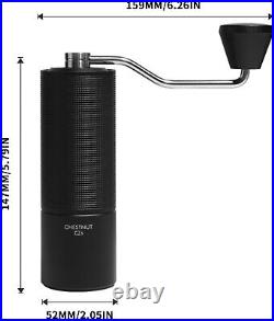 C2S Manual Coffee Grinder Stainless Steel Adjustable Conical Burr Precision