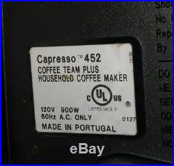 CAPRESSO Coffee Maker & Burr Grinder Combo BLACK 452 Coffee Team Plus