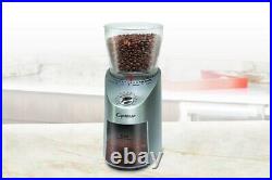 Capresso 575.05 Infinity Plus Conical Burr Coffee Grinder with Coffee and Brush