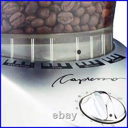 Capresso Conical Burr Coffee Bean Grinder Commercial Grade Bean Mill 16 Settings