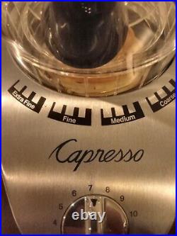 Capresso Infinity 1000W Conical Burr Grinder Silver Stainless Steel, New (disp)
