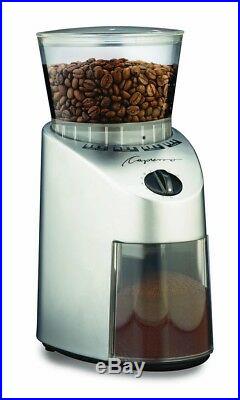 Capresso Infinity Conical Burr Grinder ABS Plastic Silver Finish